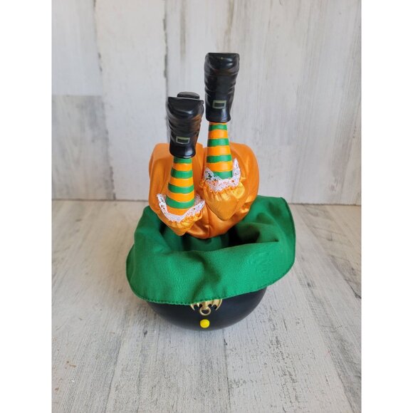 Gemmy Animated kicking witch cauldron Halloween prop - Picture 1 of 9